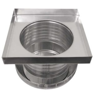 Roof Louver for Air Intake - Pop Vent with Curb Mount Flange PV-12-C6-CMF-bottom view